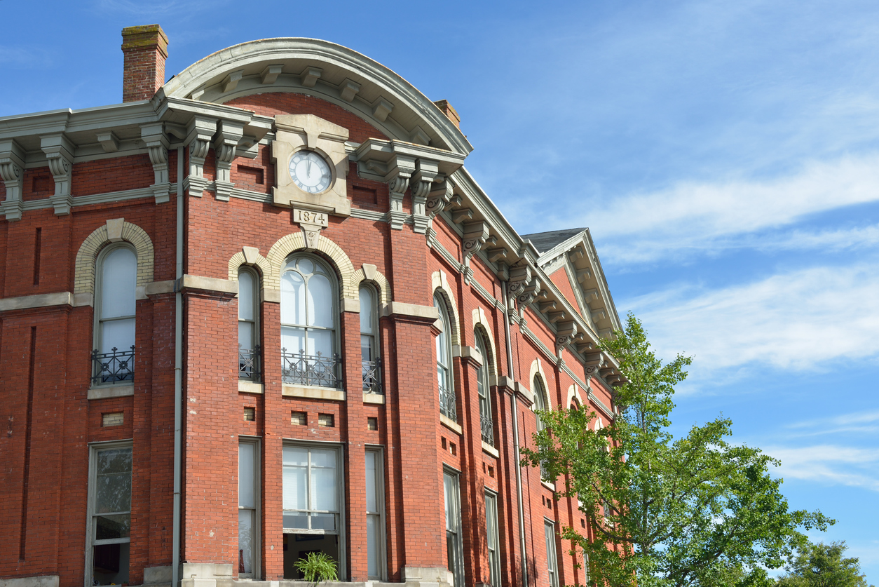 Historic Red Building in Doylestown